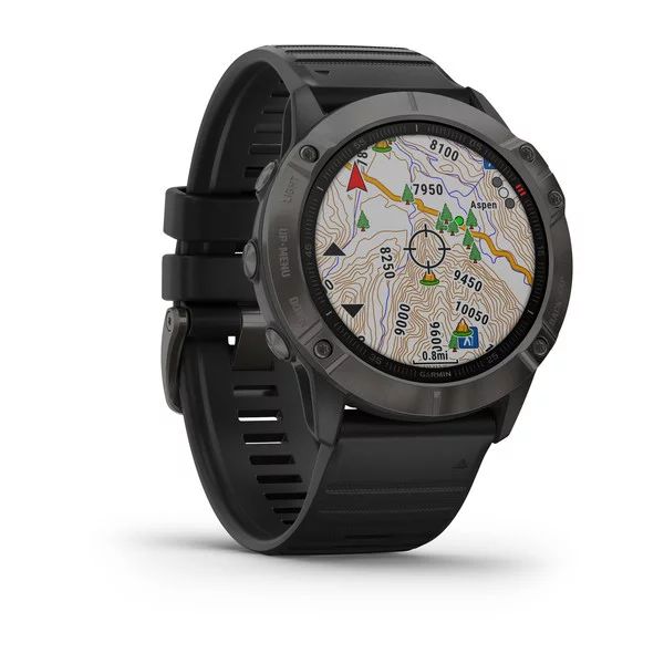 Garmin Fenix 6X Sapphire серый DLC с черным ремешком