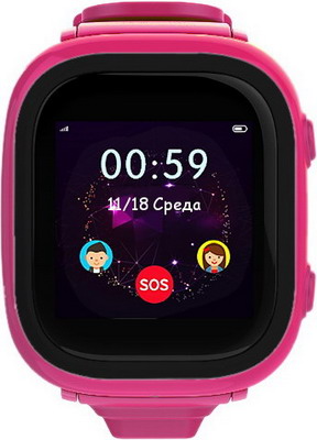 EnBe Детские часы с GPS трекером, розовые