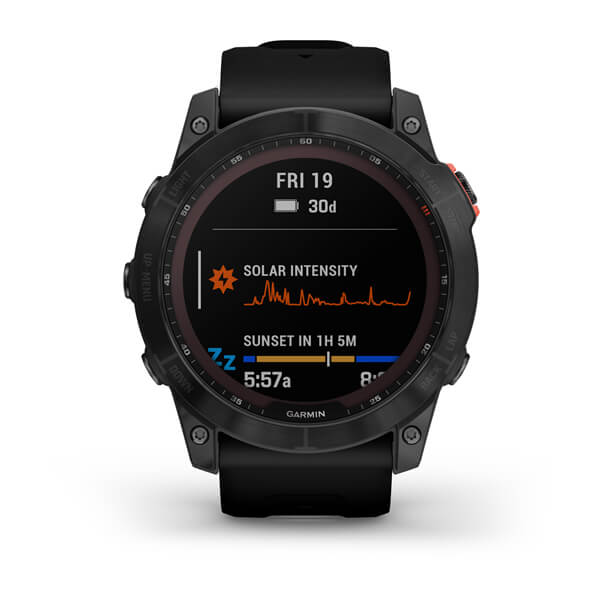 Garmin Fenix 7X Solar серый с черным ремешком