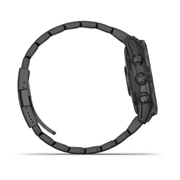 Garmin Fenix 7 Sapphire Solar титановый угольно-серый DLC с угольно-серым титановым DLC браслетом