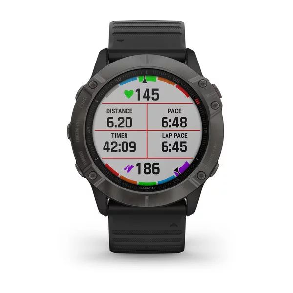 Garmin Fenix 6X Sapphire серый DLC с черным ремешком