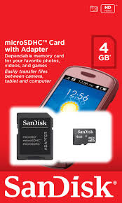 Micro SD SanDisk 4GB 4 class