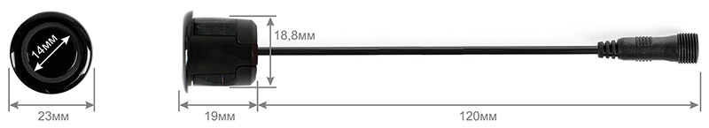 Парктроник Parkmaster 47F-4-A Черный для переднего бампера - 10.jpg